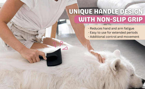 Professional Pet Slicker Brush with Steel Pins, Ergonomic Design - Image 6