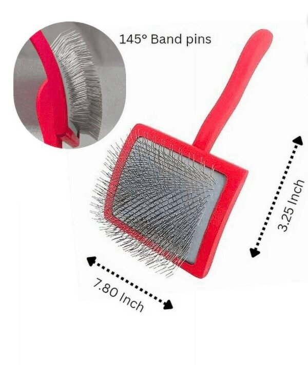 Professional Pet Slicker Brush with Steel Pins, Ergonomic Design - Image 13