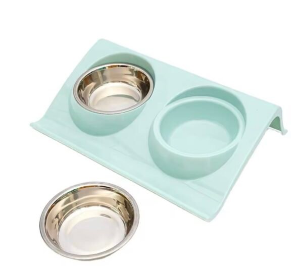 Double Dog Food Bowls Stainless Steel